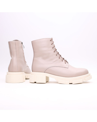 Черевики із бежевої шкіри Арт. As-8/21074