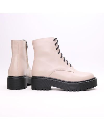 Черевики із бежевої шкіри Арт. As-8/22