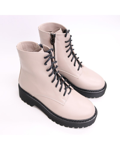 Черевики із бежевої шкіри Арт. As-8/22