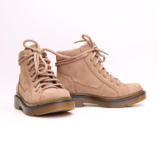 Ботинки со шнуровкой из нубука бежевого цвета Арт. 51-3/025