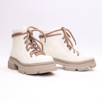 Ботинки со шнуровкой из светло-бежевой кожи Арт. 51-3/260