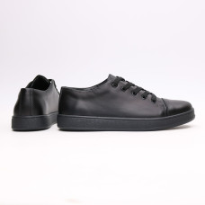 Кеди із чорної шкіри Арт. Em-1