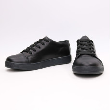 Кеди із чорної шкіри Арт. Em-1