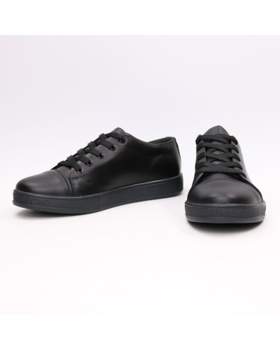 Кеди із чорної шкіри Арт. Em-1