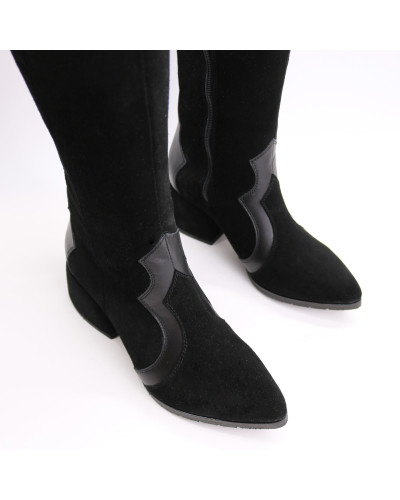 Чоботи чорного кольору Арт. 657-12/w324Ок