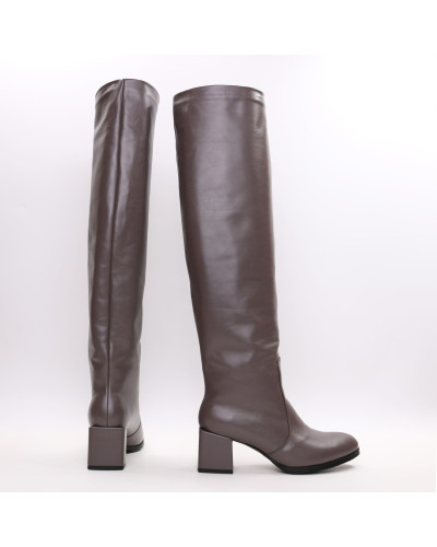 Класичні чоботи зі шкіри Арт.605-12/5501Ок