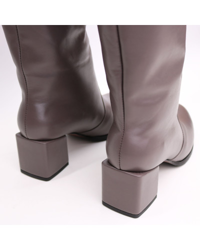 Класичні чоботи зі шкіри Арт.605-12/5501Ок