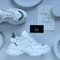 Кросівки із білої шкіри Арт. As-9/Sonya2