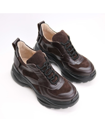 Кросівки кольору шоколад Арт. As-9/Sonya2