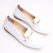 Лофери із білої шкіри Арт. 156-1Hill-2578