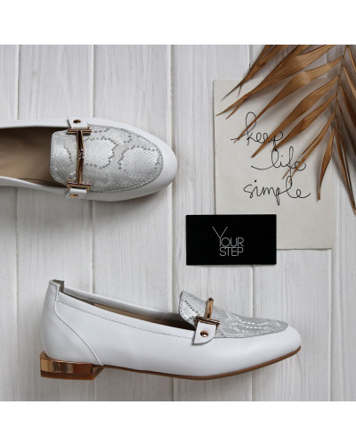 Лофери білого кольору Арт. 156-1/33-2578