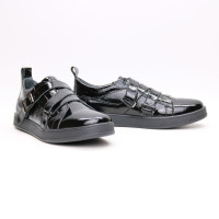 Лакові чорні мокасини Арт. Em-2