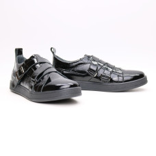 Лакові чорні мокасини Арт. Em-2
