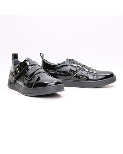 Лакові чорні мокасини Арт. Em-2