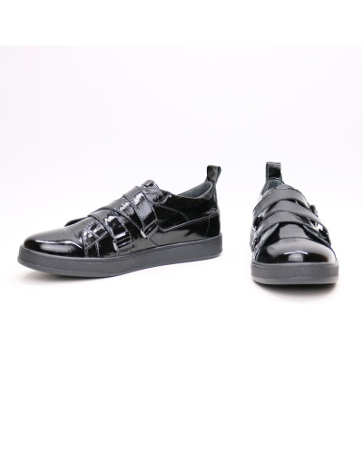 Лакові чорні мокасини Арт. Em-2