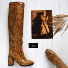 Лакові чобітки з принтом Арт. 52-6Ок