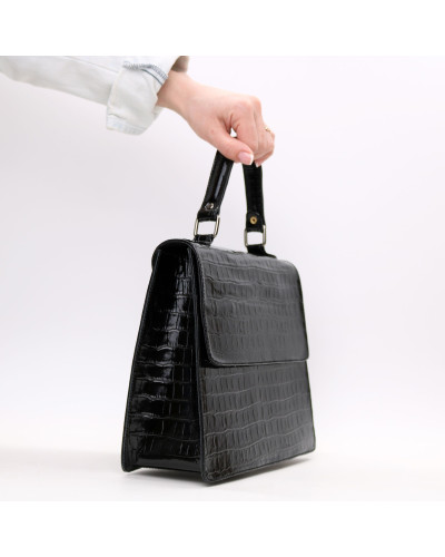 Сумка з чорної лакової шкіри Арт. YS-1001