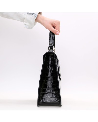 Сумка з чорної лакової шкіри Арт. YS-1001