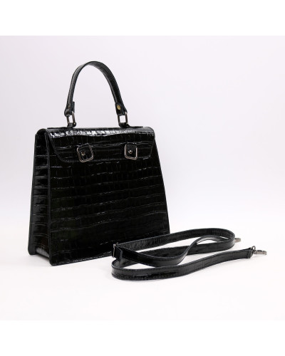 Сумка з чорної лакової шкіри Арт. YS-1001