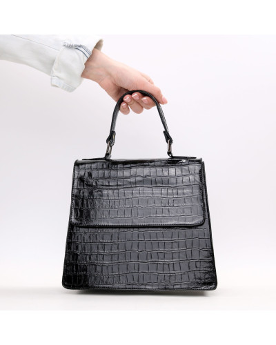 Сумка з чорної лакової шкіри Арт. YS-1001