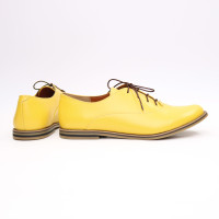 Туфли из желтой кожи  Арт. 05-6