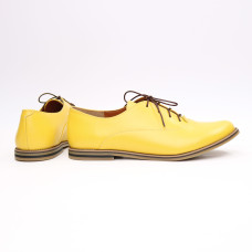 Туфли из желтой кожи  Арт. 05-6