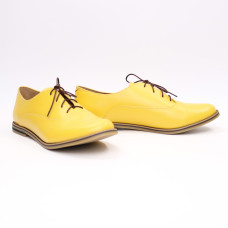 Туфли из желтой кожи  Арт. 05-6