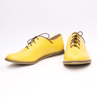 Туфли из желтой кожи  Арт. 05-6