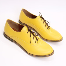 Туфли из желтой кожи  Арт. 05-6