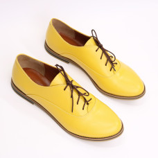 Туфли из желтой кожи  Арт. 05-6