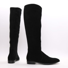 Високі чоботи із чорної замші Арт. 104-5
