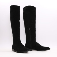 Високі чоботи із чорної замші Арт. 104-5