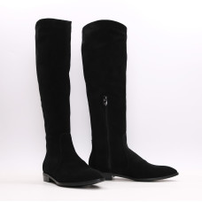Високі чоботи із чорної замші Арт. 104-5