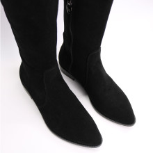 Високі чоботи із чорної замші Арт. 104-5