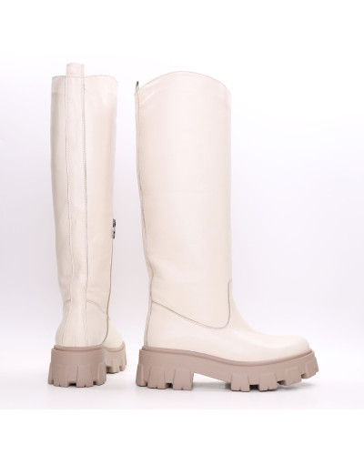 Високі бежеві чоботи Арт.12-33/258