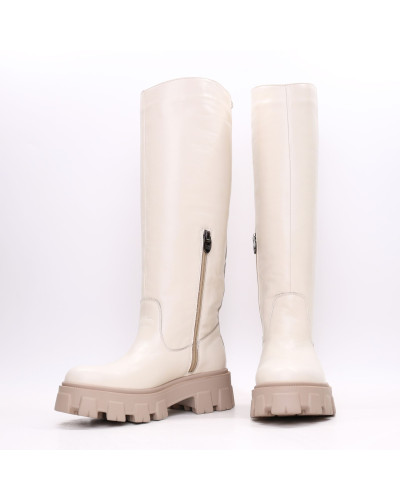 Високі бежеві чоботи Арт.12-33/258