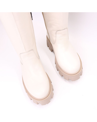 Високі бежеві чоботи Арт.12-33/258