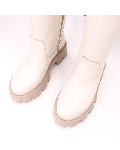 Високі бежеві чоботи Арт.12-33/258