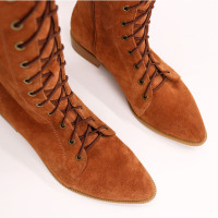 Високі чоботи зі шнурівкою із замші Арт. 104-4