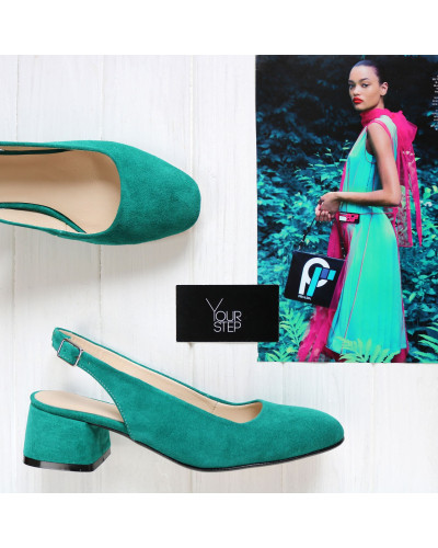 Босоніжки на низьких підборах Арт. 456-4/53Ок