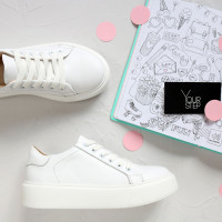 Кеди із білої шкіри Арт. 15-7/Em5