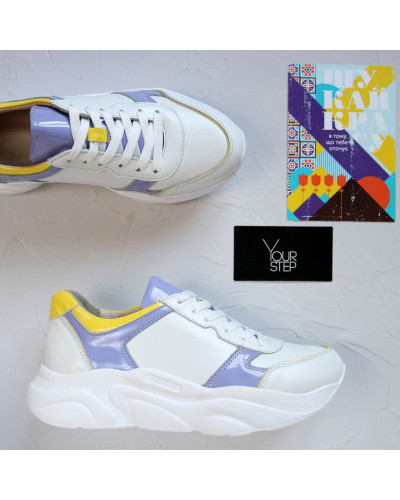 Білі шкіряні кросівки Арт. Т-3/21913