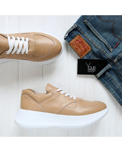 Кросівки з карамельної шкіри Арт. 15-2/199