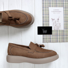 Лофери бежевого кольору Арт. 156-6/Hill3-R