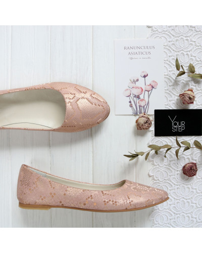 Балетки з принтом під пітон Арт. 01-1