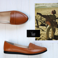 Балетки з рудої шкіри Арт. 16-3VG