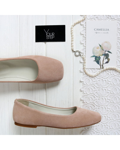 Замшеві балетки з квадратним носом Арт. 072-2