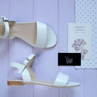 Босоніжки з білої шкіри Арт. 10-5/110