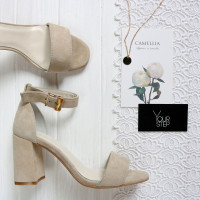 Босоніжки з бежевого велюру Арт. 853-3/48Ок