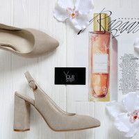 Босоніжки з бежевої замші на підборах Арт. 35-2/44Ок